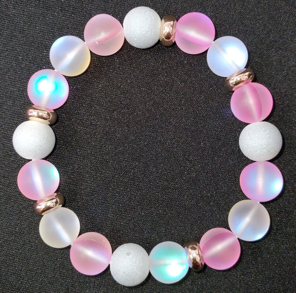 Glass Stretch Bead Bracelet