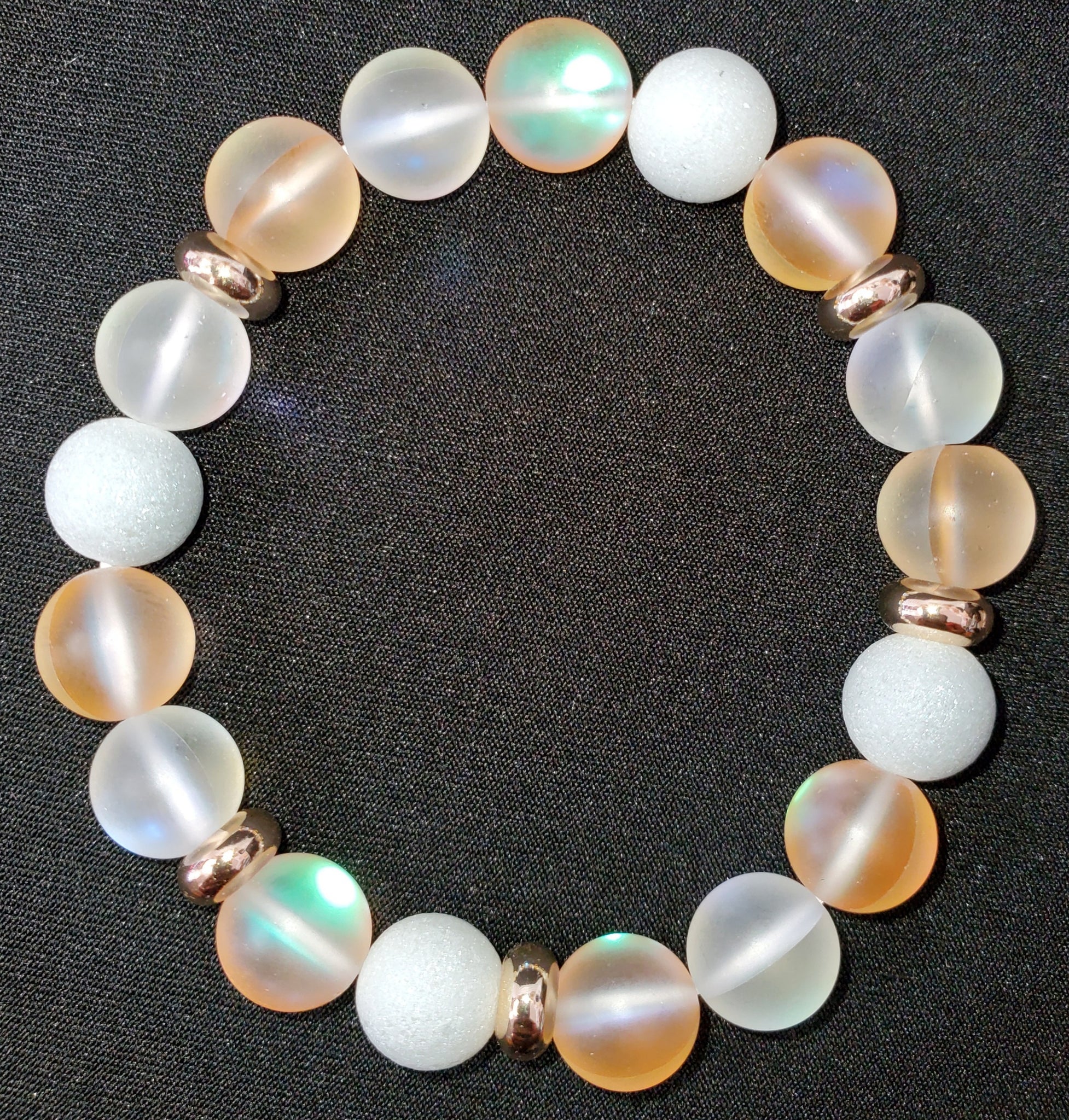 Glass Stretch Bead Bracelet