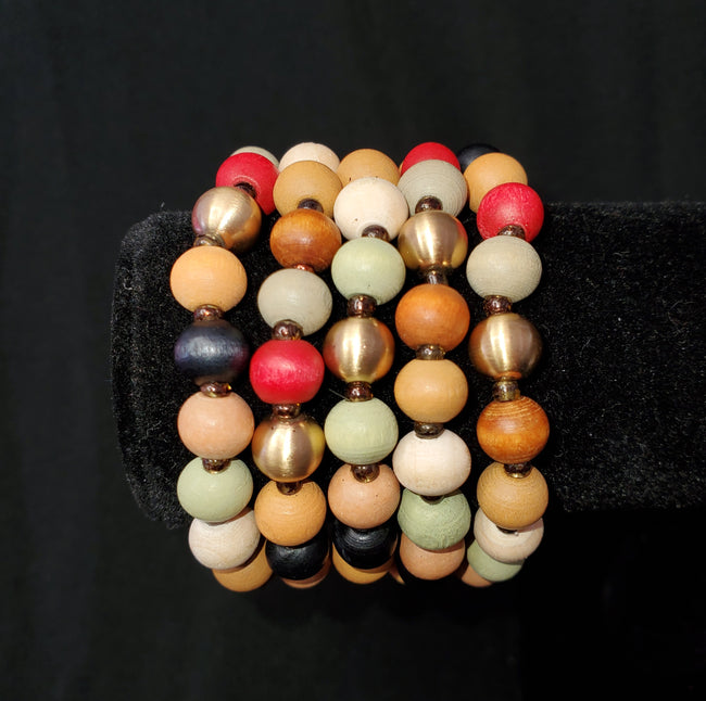 Multi Color Wood Bracelets