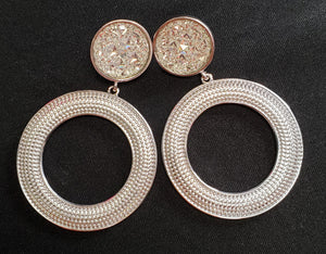 Circle Crystal Earrings