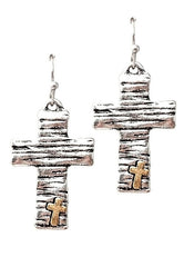 Rigid Cross Earrings