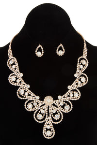 Gold Loop Rhinestone Set - Pink Krush