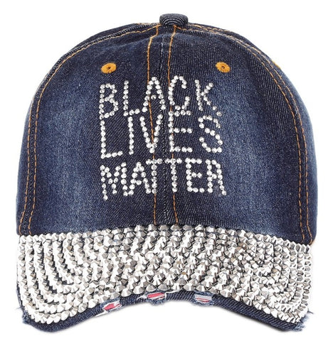 Black Lives Matter Rhinestone Cap