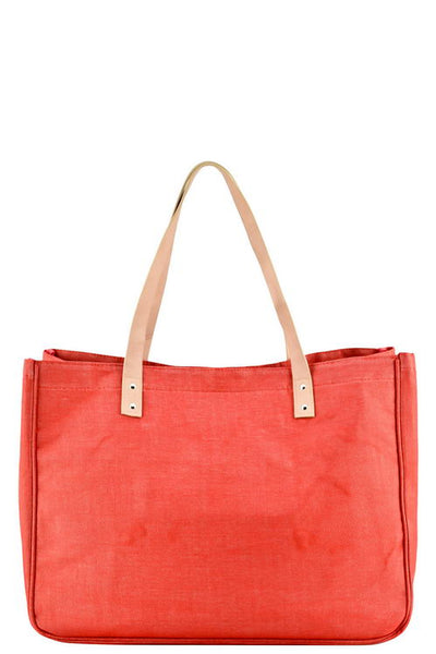 Large Canvas Tote - Pink Krush