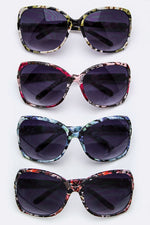 Floral Print Butterfly Sunglasses - Pink Krush
