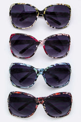 Floral Print Butterfly Sunglasses - Final Sale