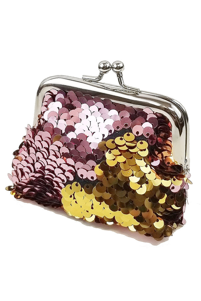 Sequin Coin Purse - Pink Krush