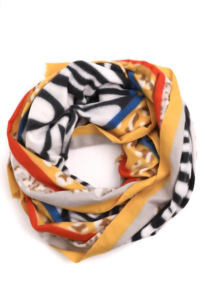 Animal Mixed Print Scarf