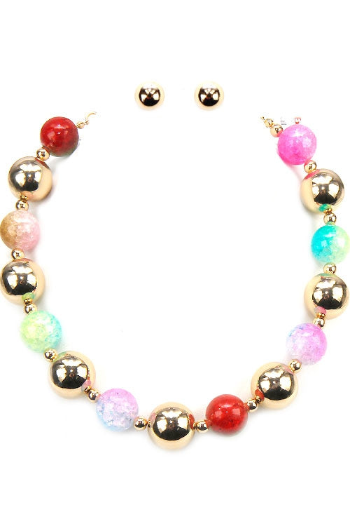 Rainbow Bright Necklace Set - Pink Krush