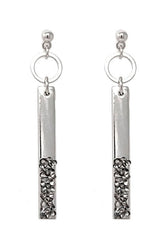 Straight Drop Stone Earrings