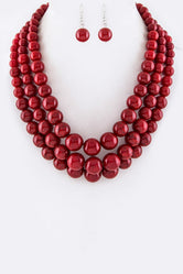 Bead Layer Necklace Set