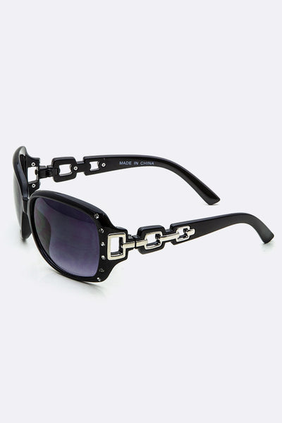 Chain Temple Sunglasses - Pink Krush