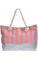Stripe Tote Bag - Pink Krush
