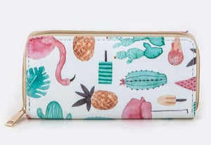 Flamingo Cactus Wallet - Pink Krush