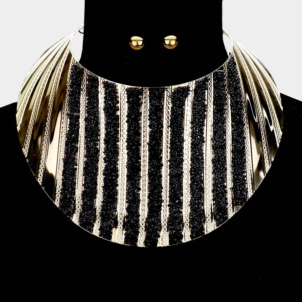 Goddess Bib Neclace Set - Pink Krush