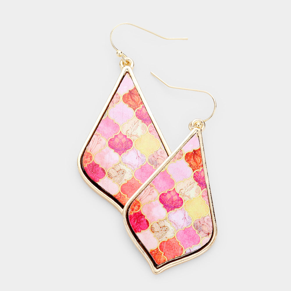 Moroccan Drop Earrings - Pink Krush