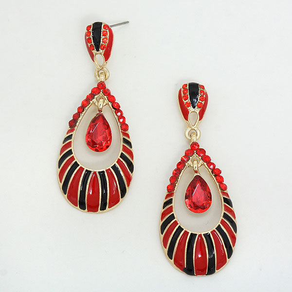 Multi Color Droplet Earrings - Pink Krush