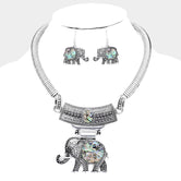 Elephant Stone Necklace Set