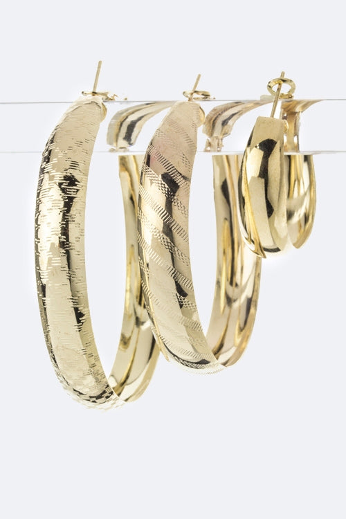 Textured Hoop Set - Pink Krush