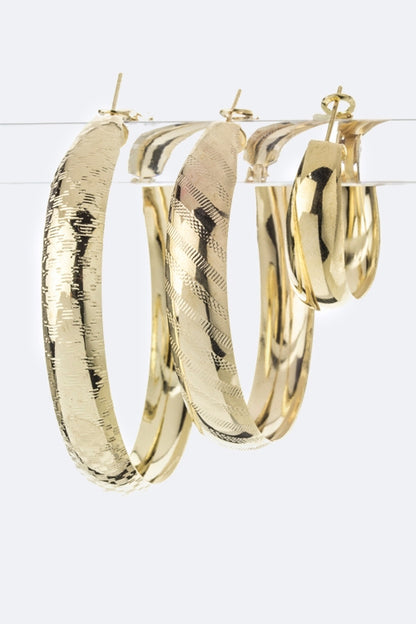 Textured Hoop Set - Pink Krush