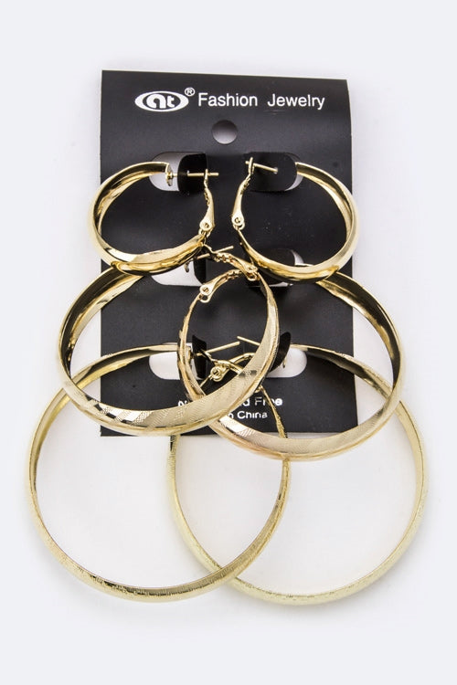 Textured Hoop Set - Pink Krush