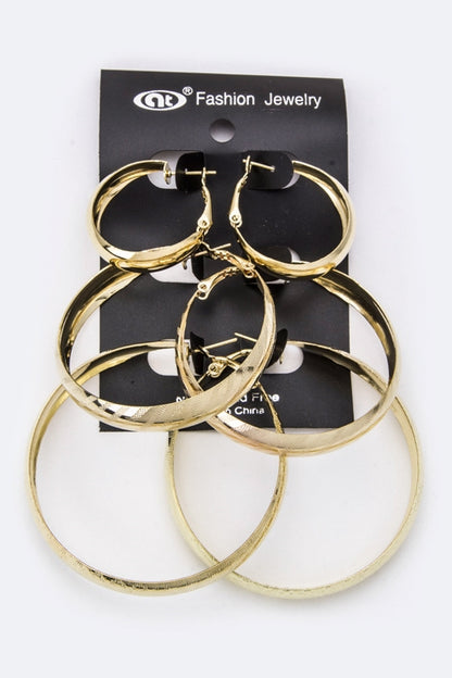 Textured Hoop Set - Pink Krush
