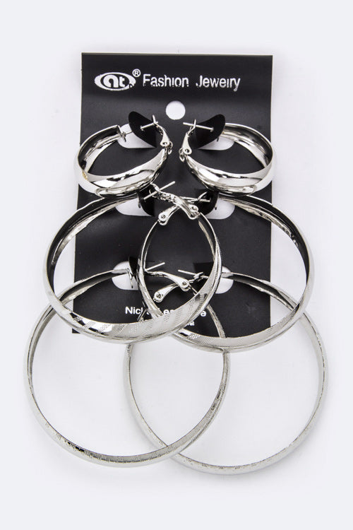 Textured Hoop Set - Pink Krush