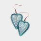 Rhinestone Heart Earrings