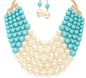Multi Strand Bead Necklace Set - Pink Krush