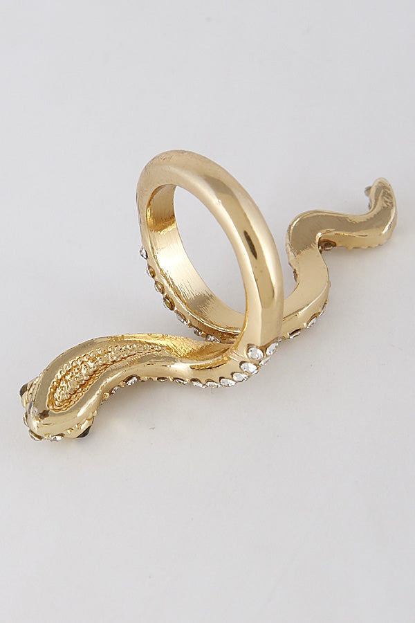 Snake Rhinestone Ring - Pink Krush