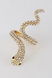 Snake Rhinestone Ring - Pink Krush