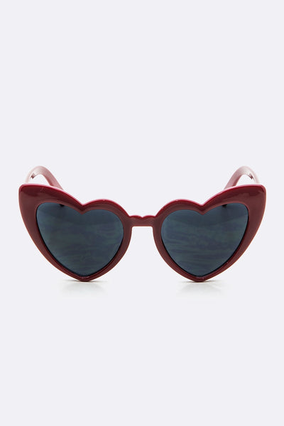 Skewed Heart Sunglasses - Pink Krush