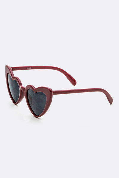 Skewed Heart Sunglasses - Pink Krush