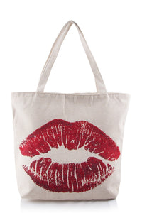 Red Lips Tote - Pink Krush