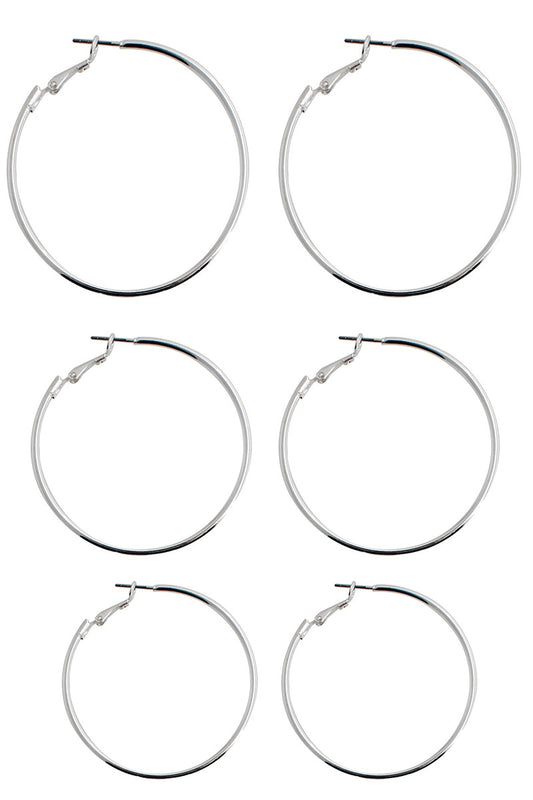 Set of Hoop Earrings - Pink Krush