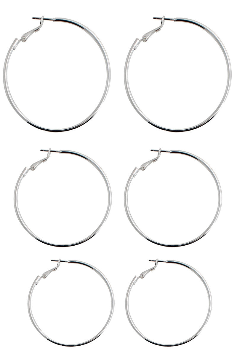 Set of Hoop Earrings - Pink Krush