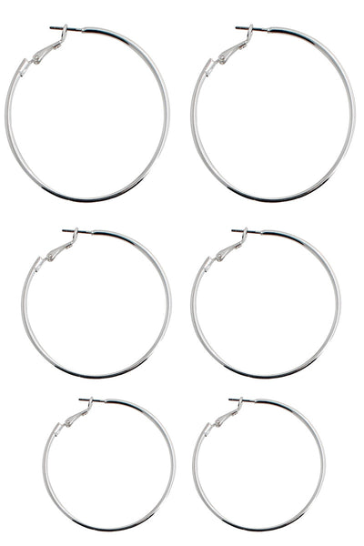 Set of Hoop Earrings - Pink Krush