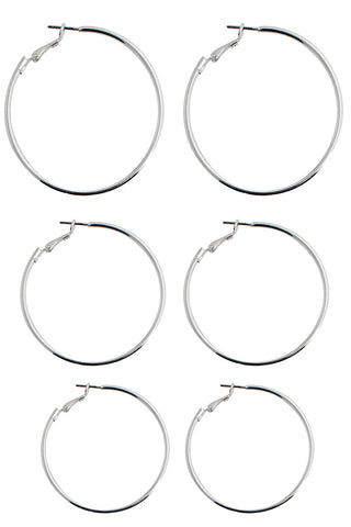 Set of Hoop Earrings - Pink Krush