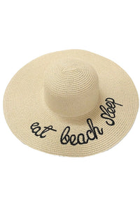 Eat Beach Sleep Sun Hat - Pink Krush