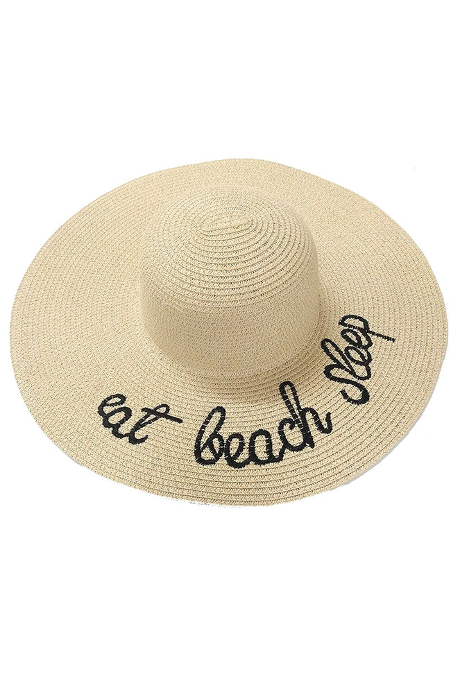 Eat Beach Sleep Sun Hat - Pink Krush