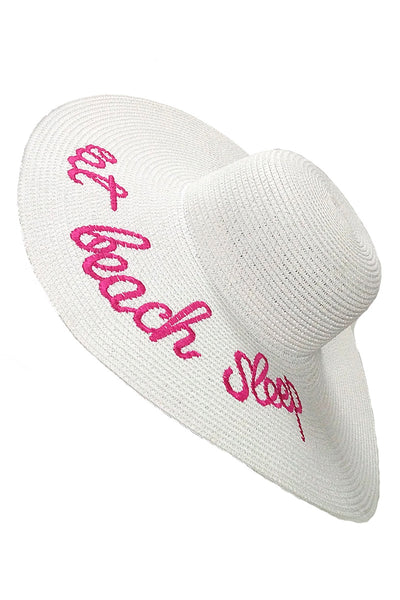 Eat Beach Sleep Sun Hat - Pink Krush