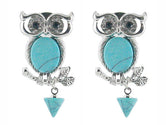 Metal Owl Earrings